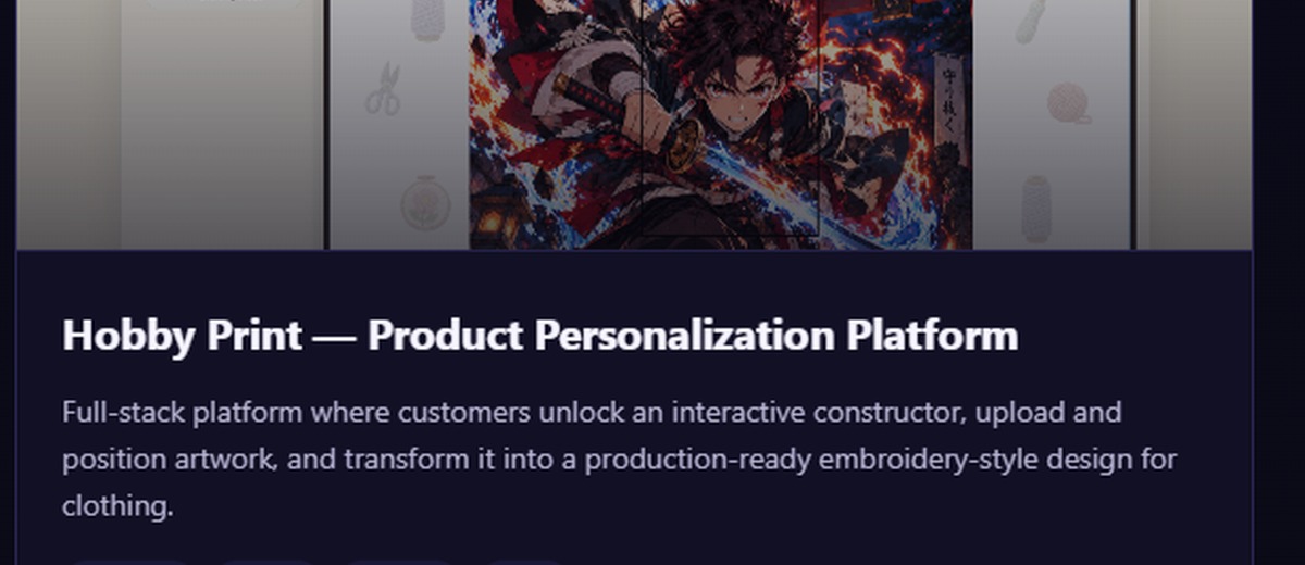 Hobby Print personalization platform preview